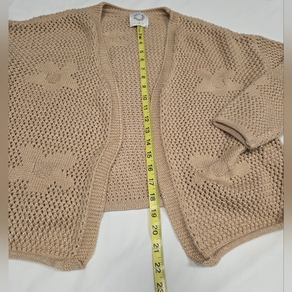 Lili Sidonio Flower Crochet Cardigan Beige S/M - Picture 8 of 8